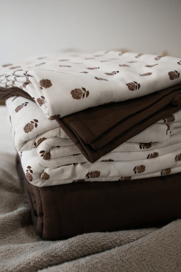 Jersey Pillowcase Set - Chestnut Floral