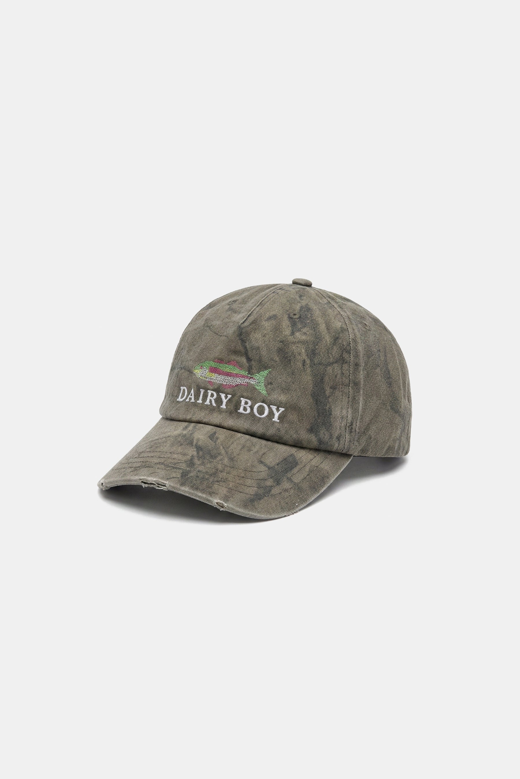 Neon Fish Trucker Hat - Evergreen Camo