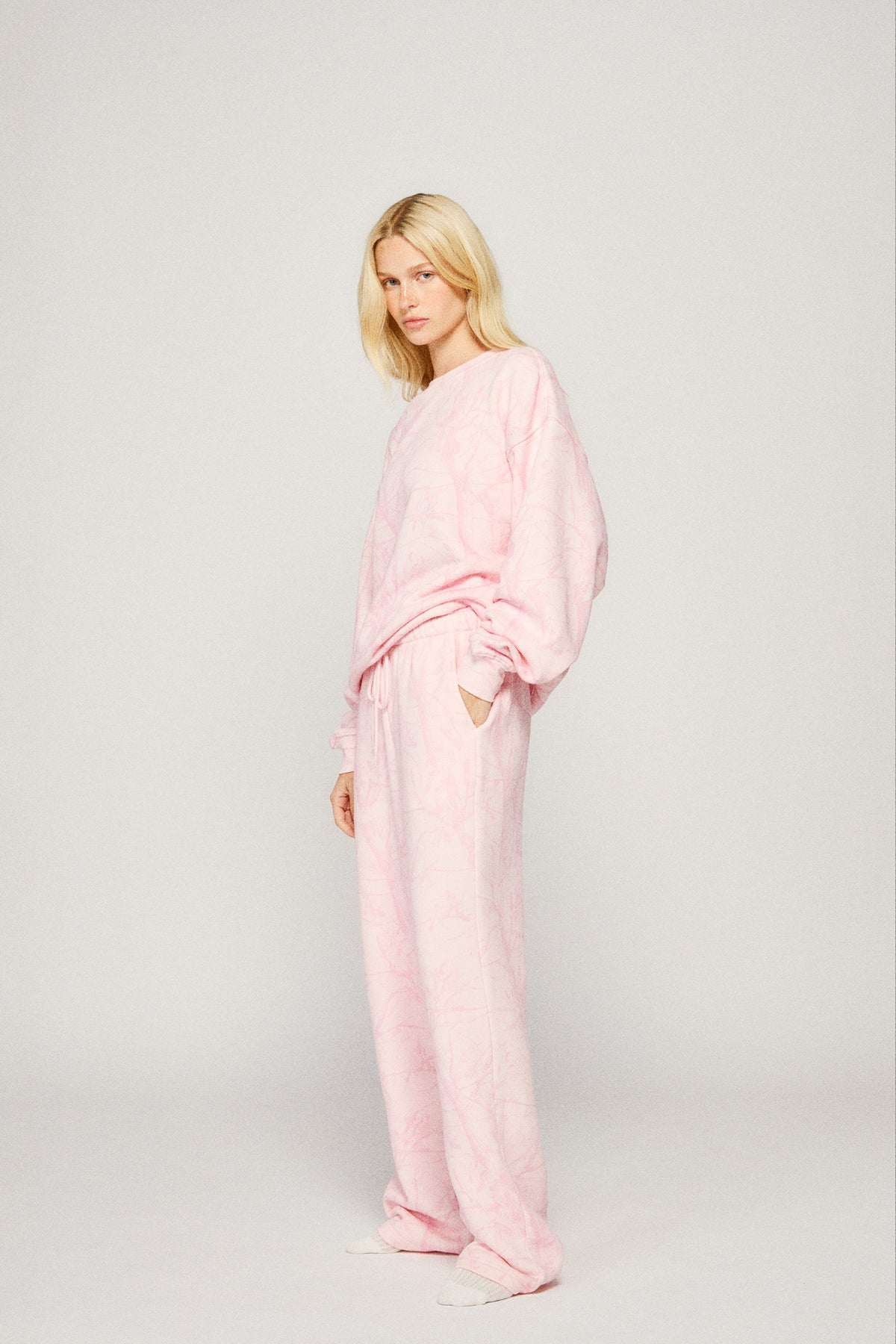 Straight Leg Sweatpant - Bubblegum Camo