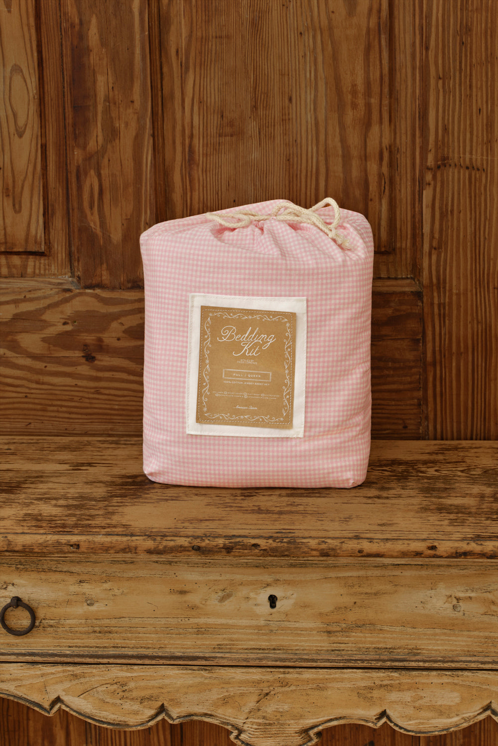 Farm Friends Bedding Kit - Pink Gingham