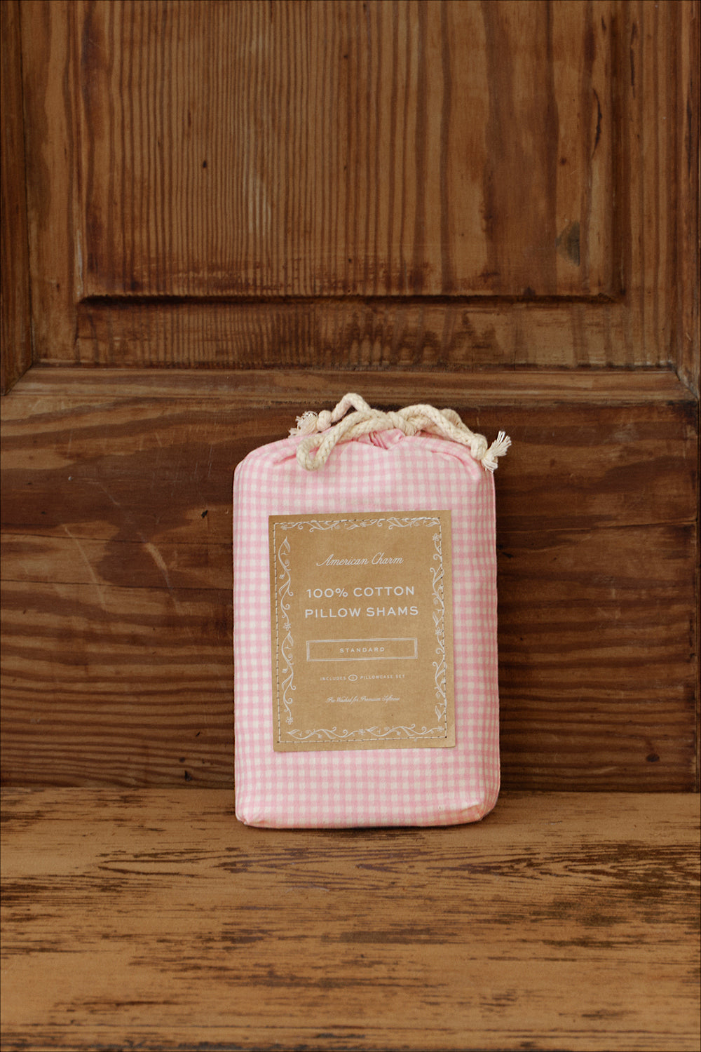 Farm Friends Sham Set - Pink Gingham