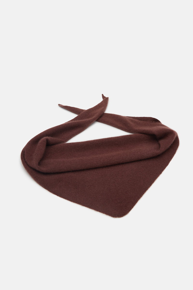 Cashmere Triangle scarf - Coffee