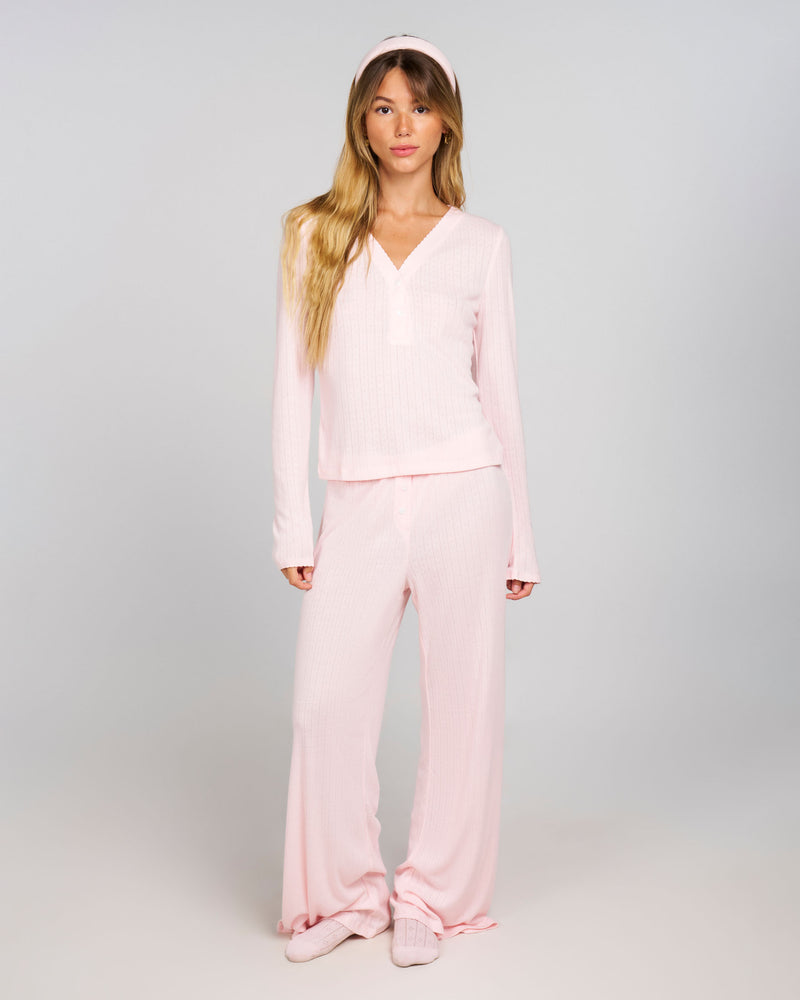 Pointelle Sleep Top - Blush