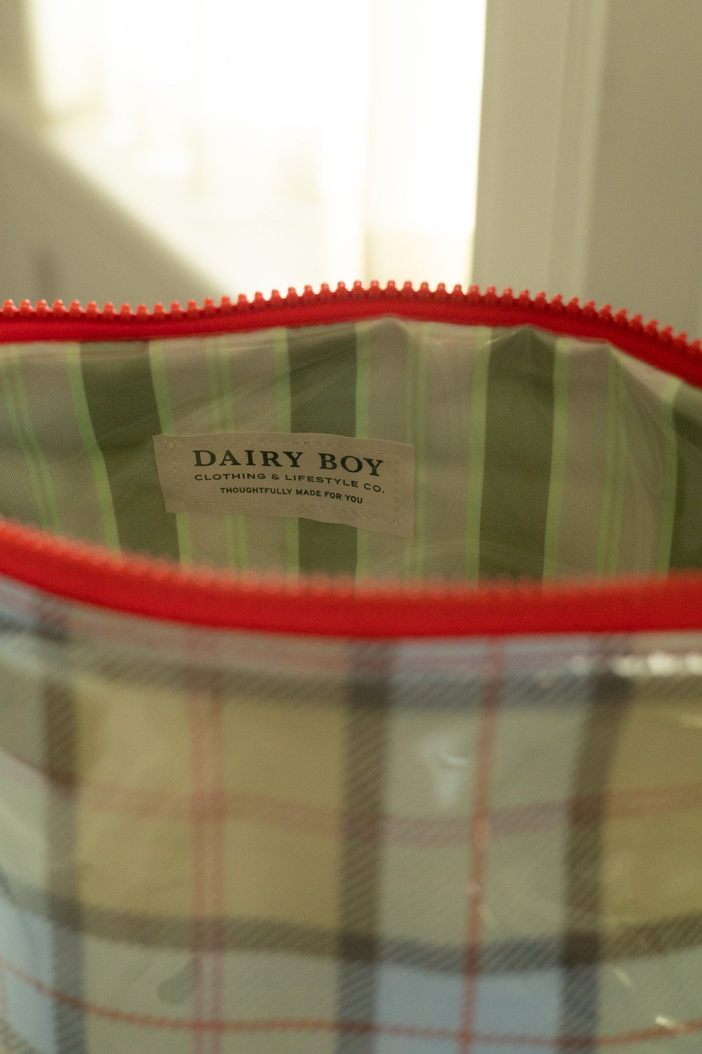 Farm Friends Makeup Bag - Scottish Plaid