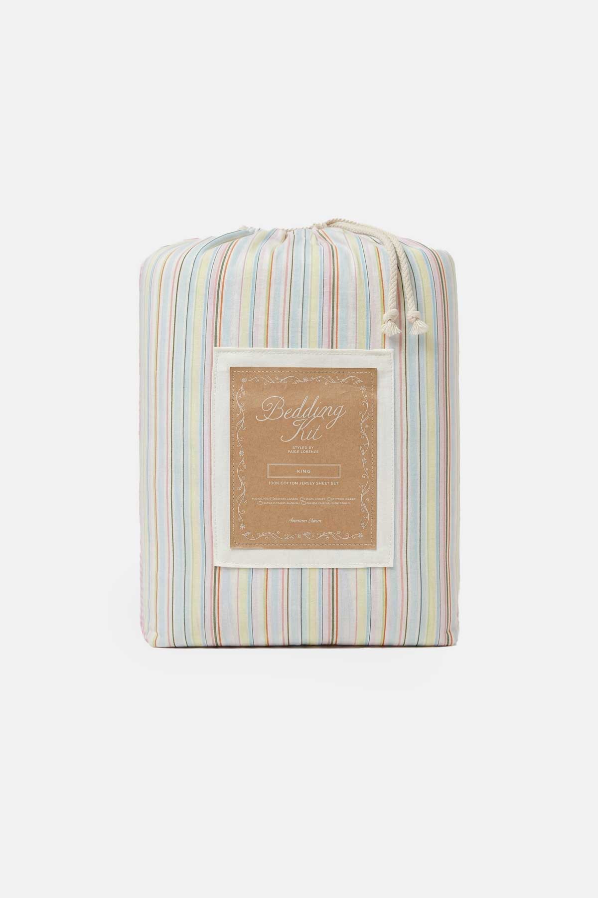 Farm Friends Bedding Kit - Ribbon Stripe