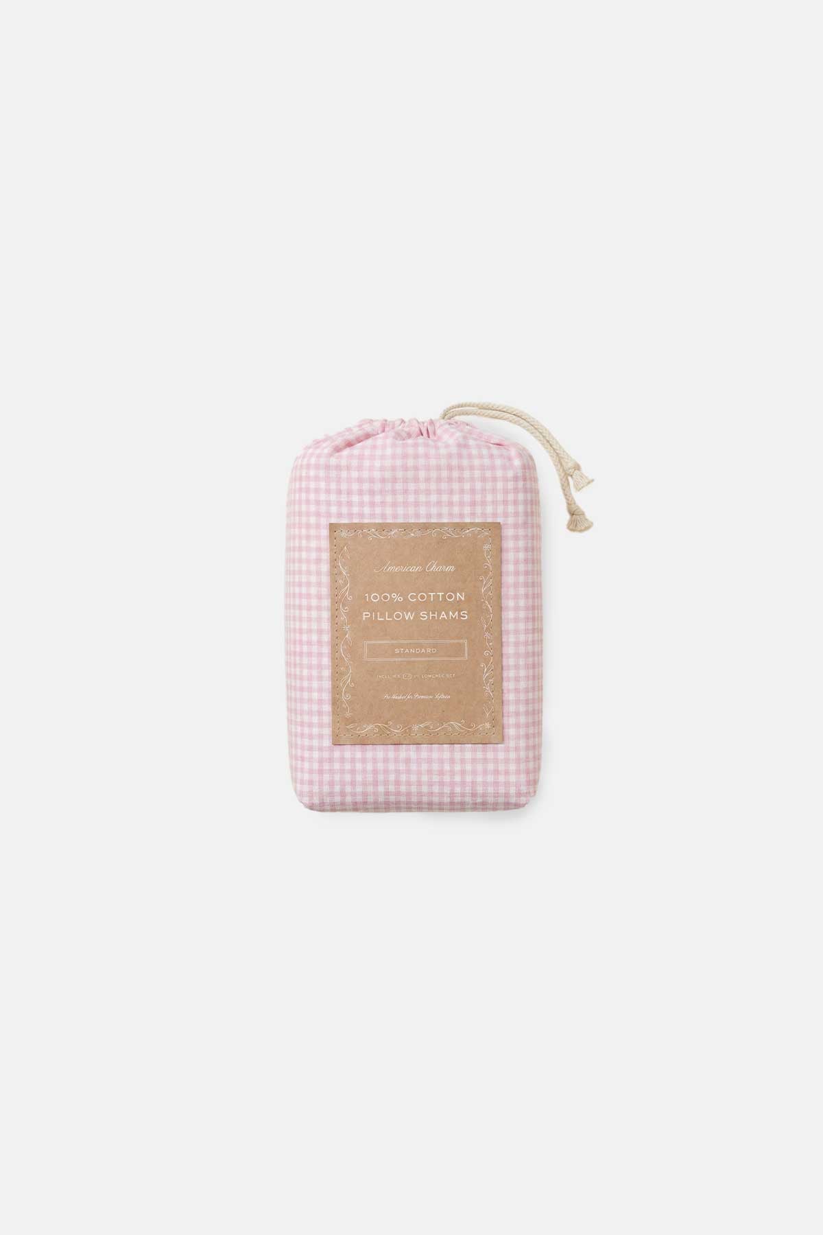 Farm Friends Sham Set - Pink Gingham