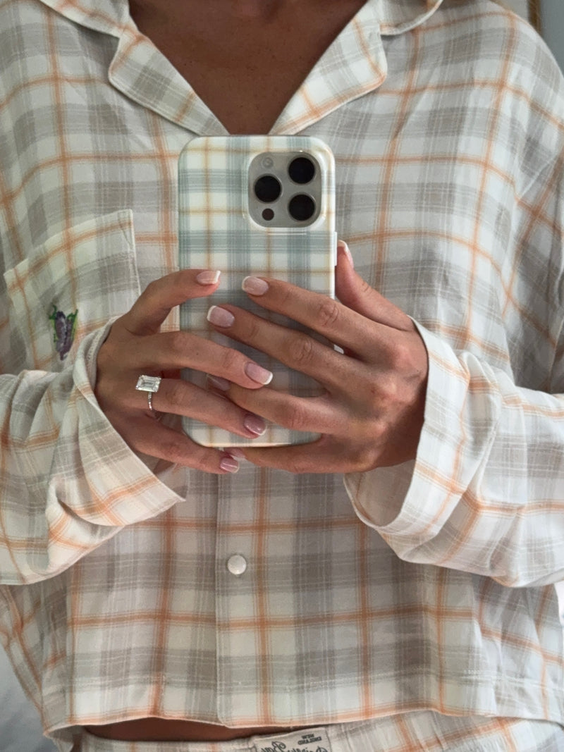 Garden Bed Phone Case - Sailor Plaid