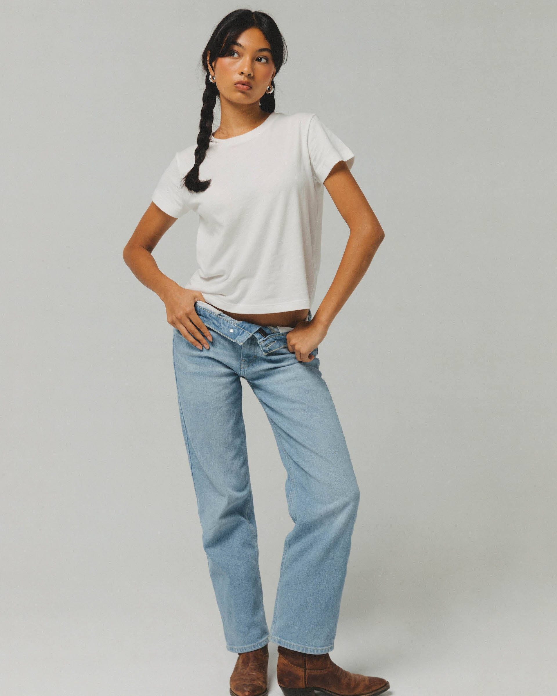 Relaxed Straight Leg Denim - Light Wash
