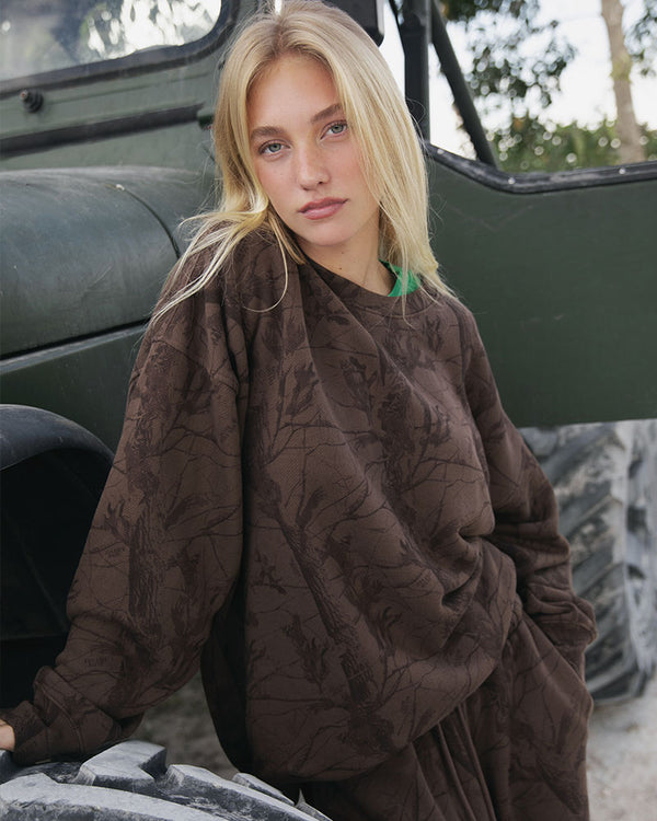 Oversized Crewneck - Lowcountry Camo