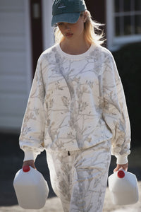 Oversized Crewneck - Woodland Camo