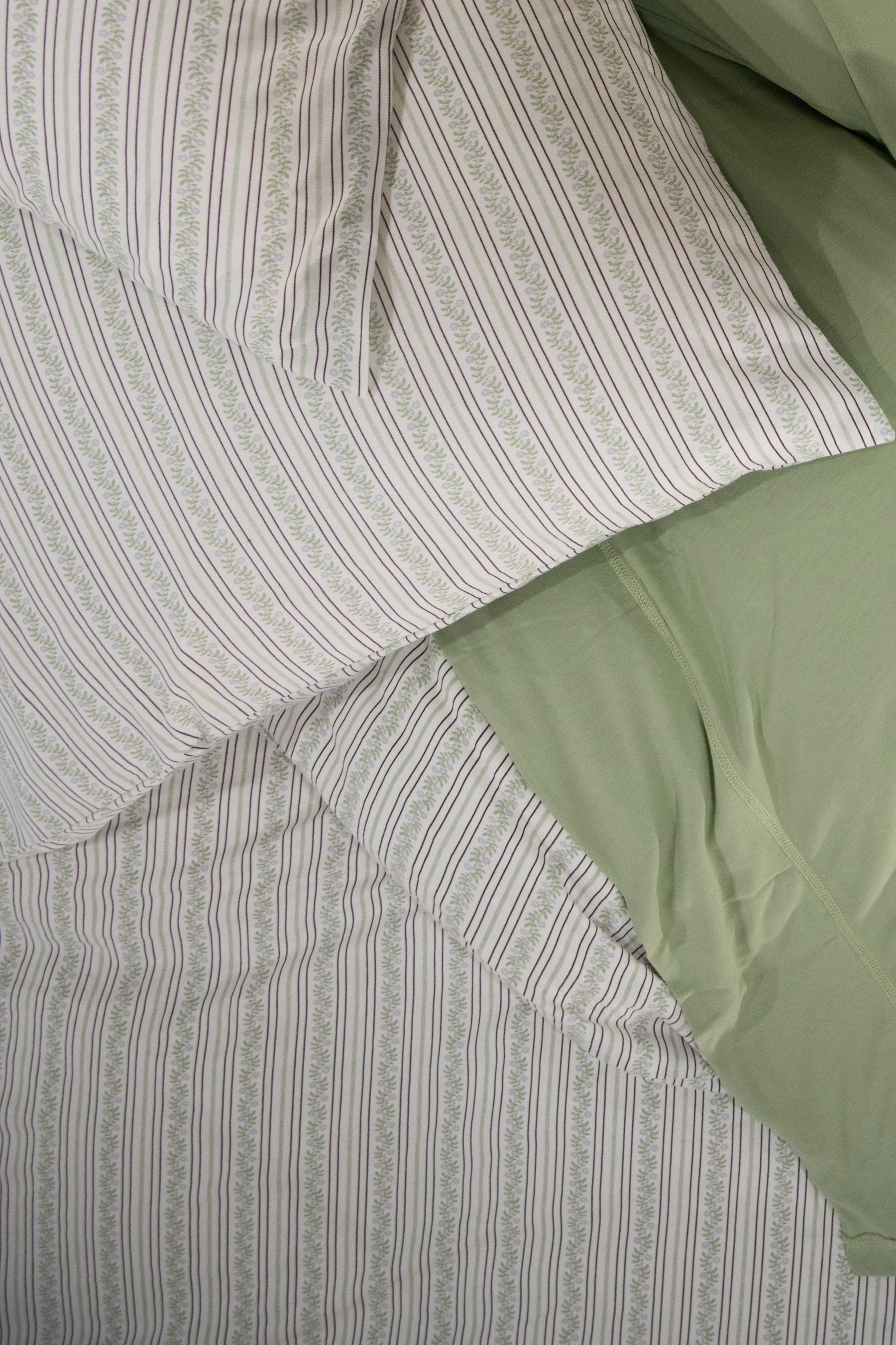 Jersey Sham Set - Greenhouse Stripe