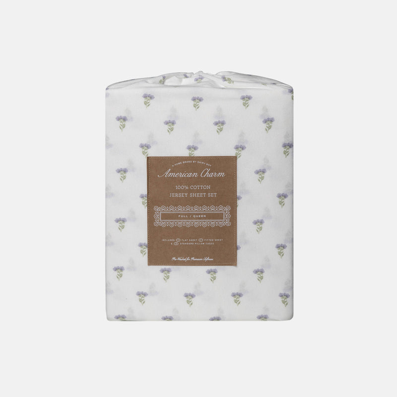 - Cottage Floral Sheet Set - Lilac-King