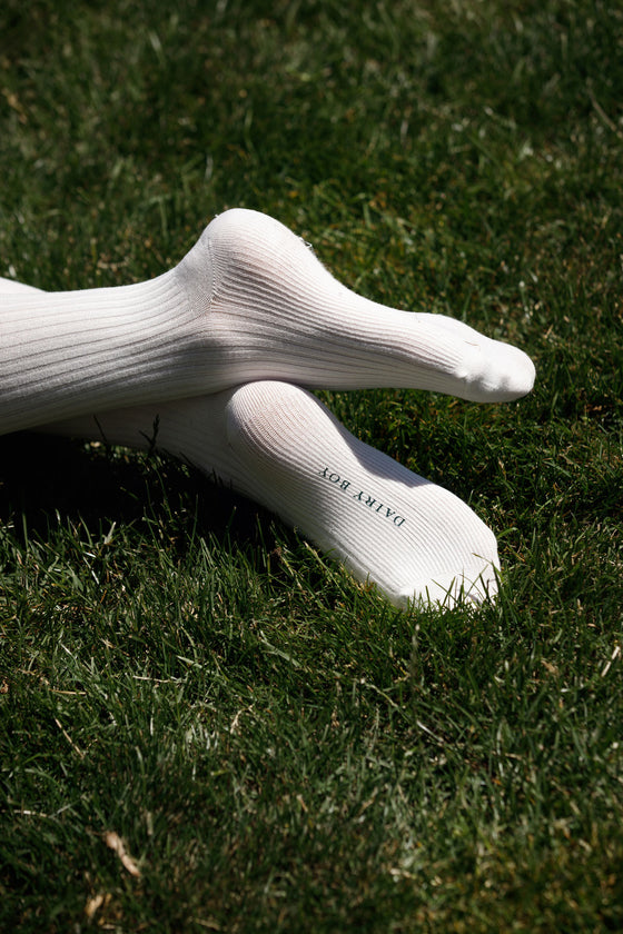 Boot Sock - Soft White