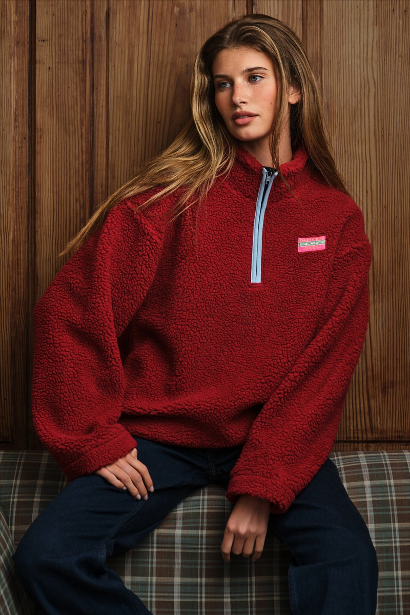 Mountain Fleece - Cranberry | Dairy Boy