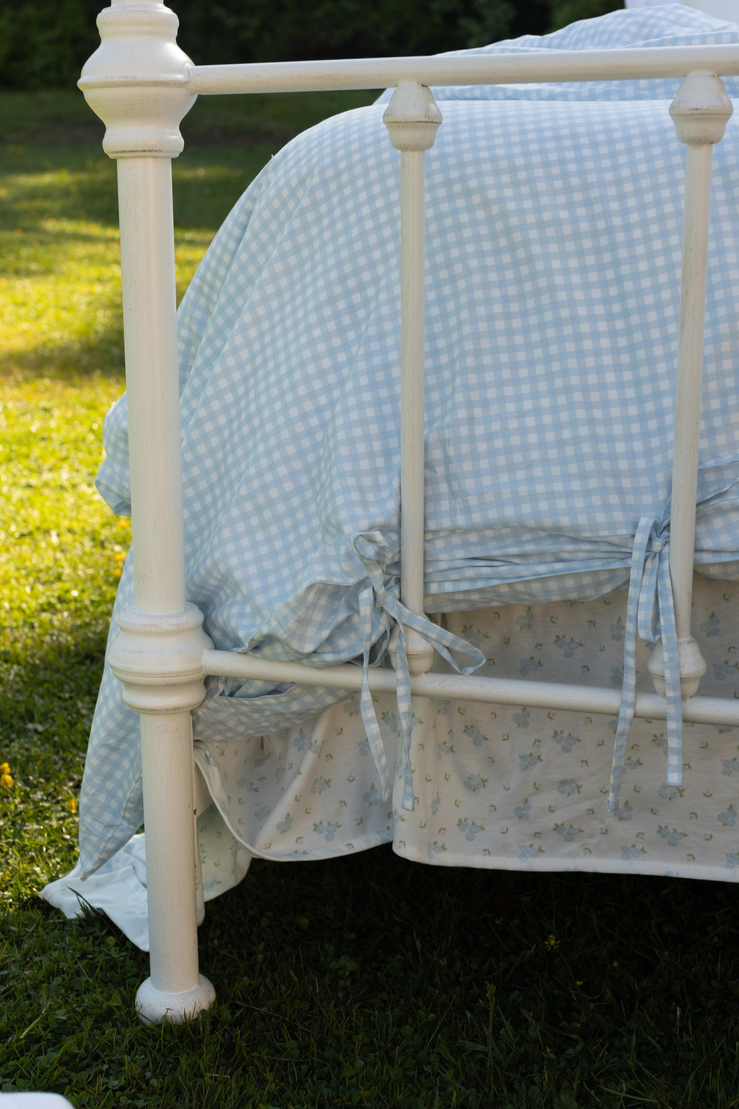 Gingham Duvet Cover - Powder Blue