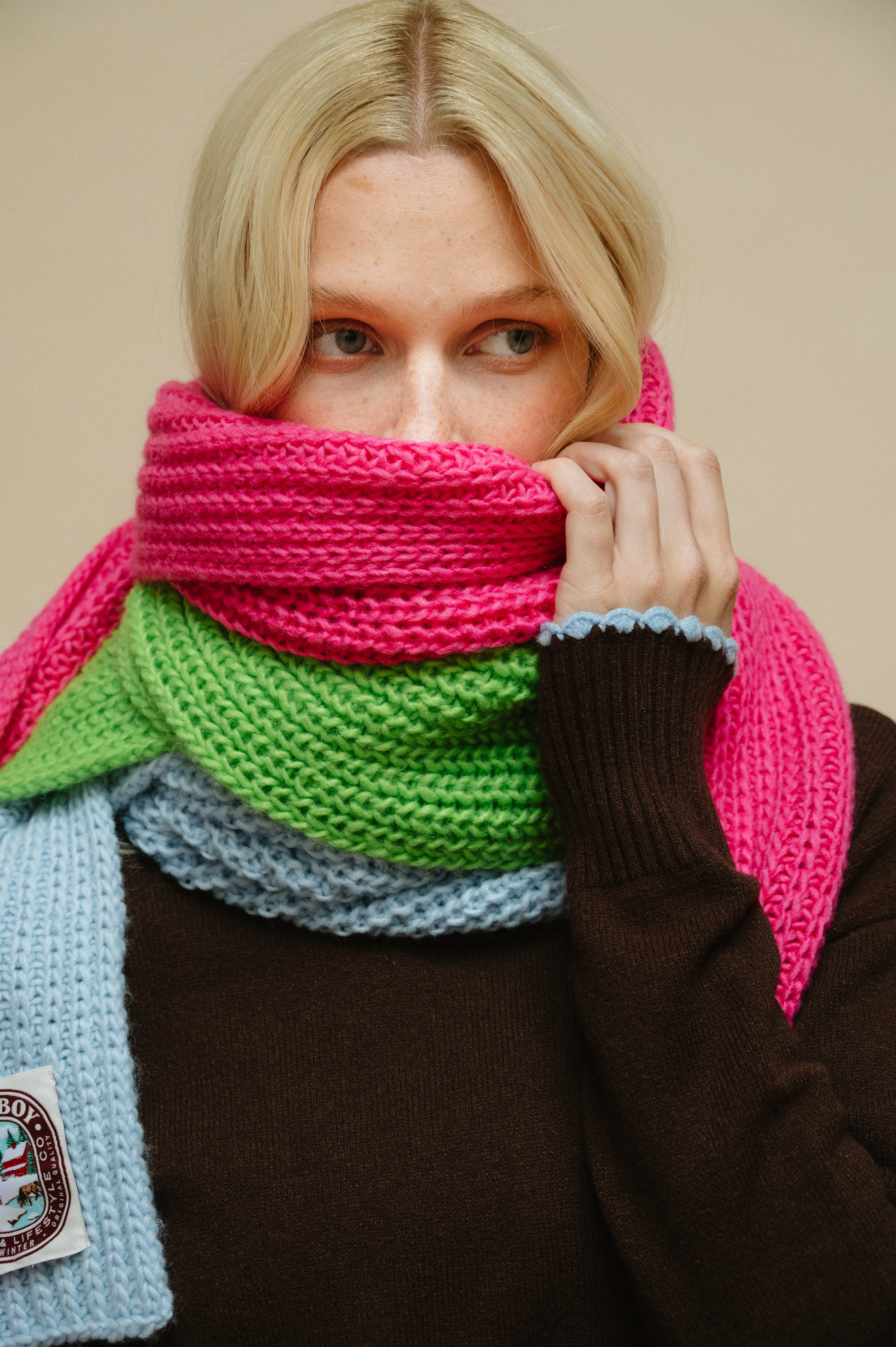Winter Scarf - Lime Green - Dairy Boy