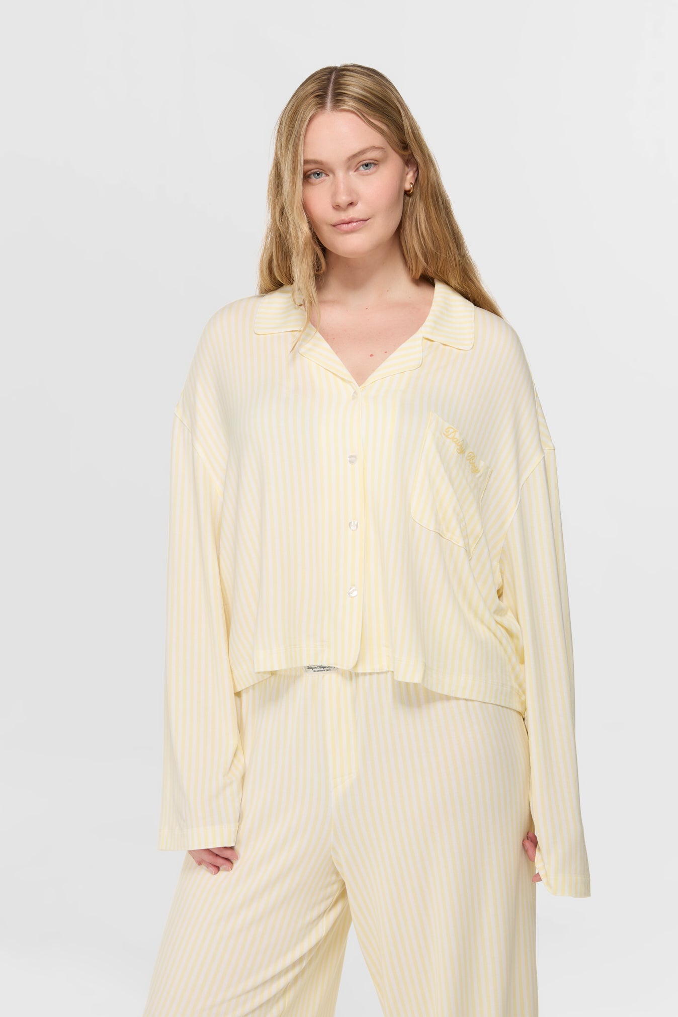 Butter Sleep Set - Lemon Pinstripe