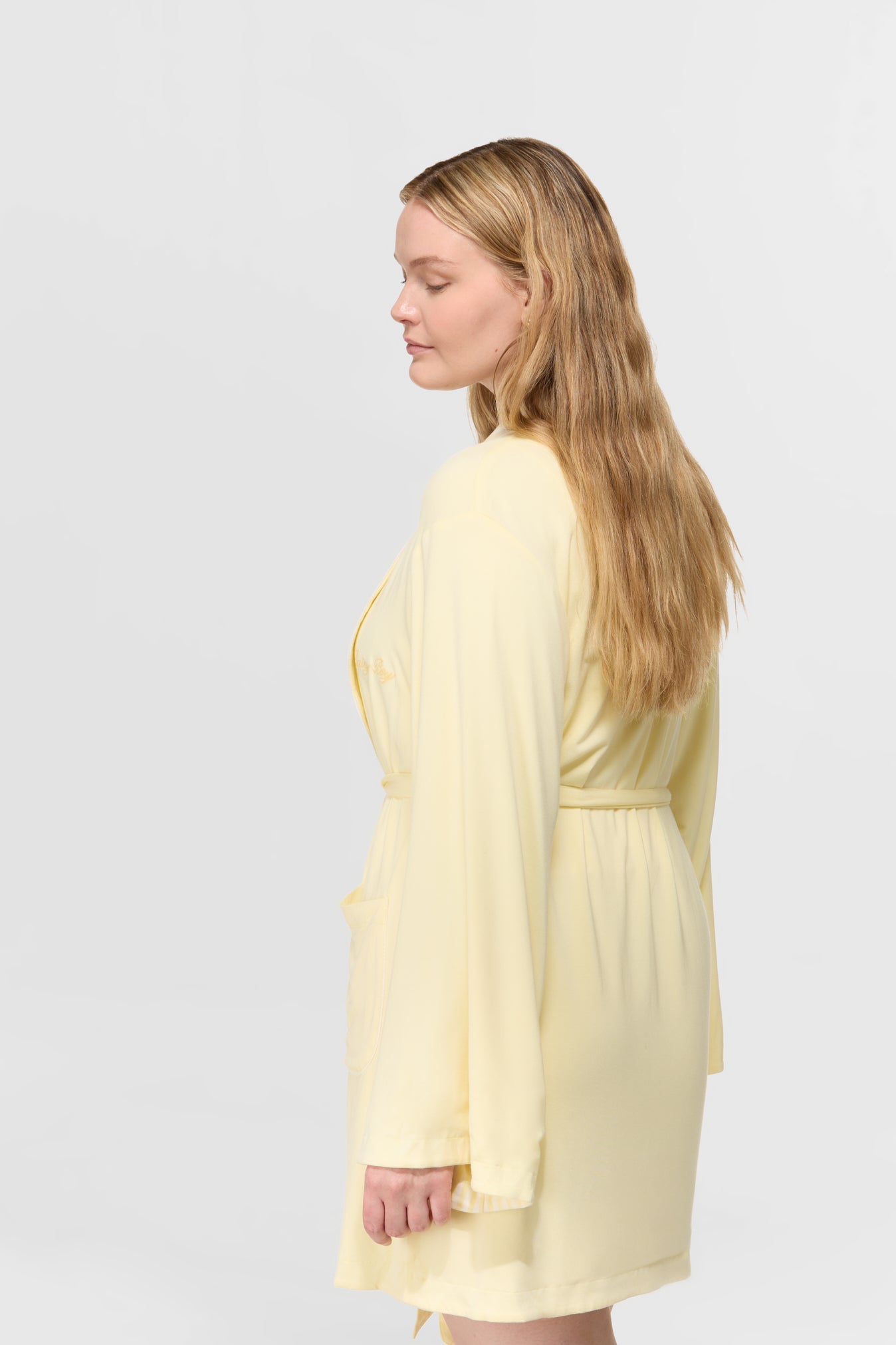 Lemon Pinstripe Robe