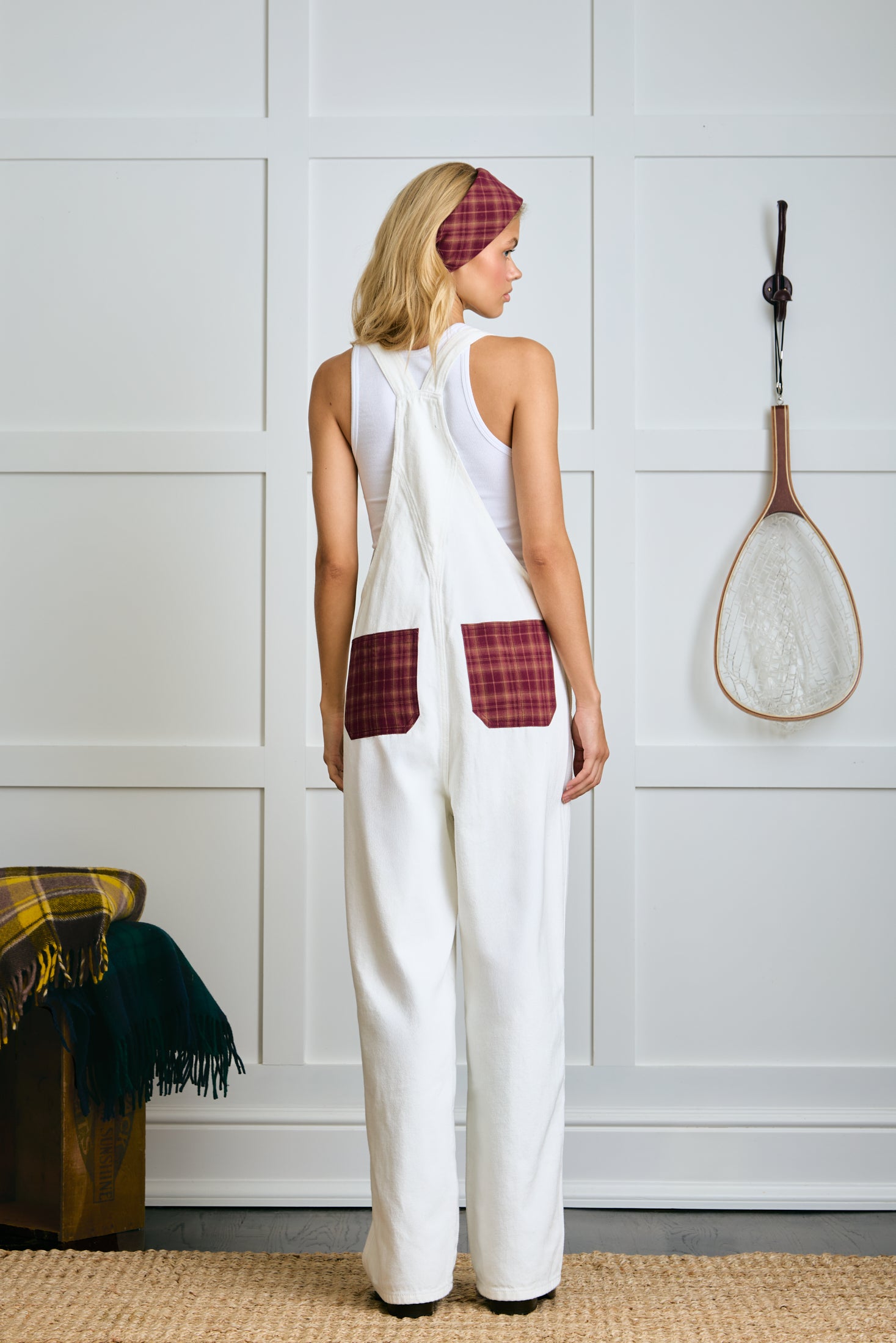 The Farm Overalls - White Rooster