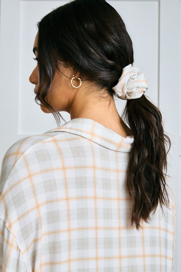 Garden Bed Scrunchie - Sailor Plaid
