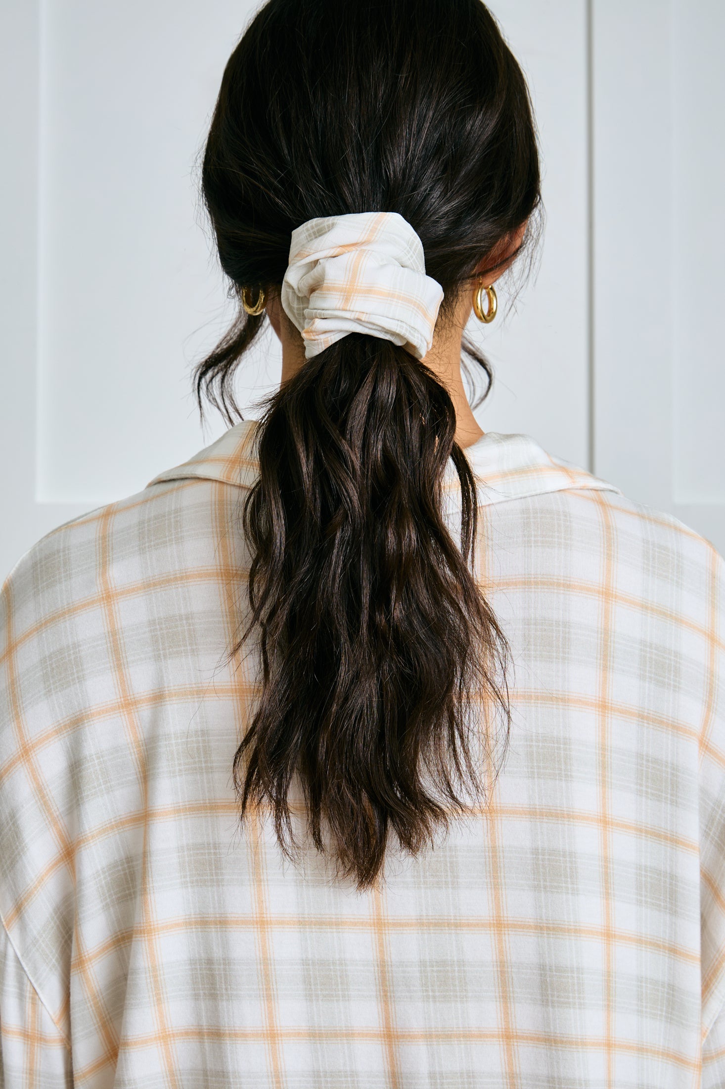 Garden Bed Scrunchie - Sailor Plaid