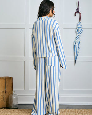 Garden Bed Sleep Set - Tomato in Blue Pinstripe