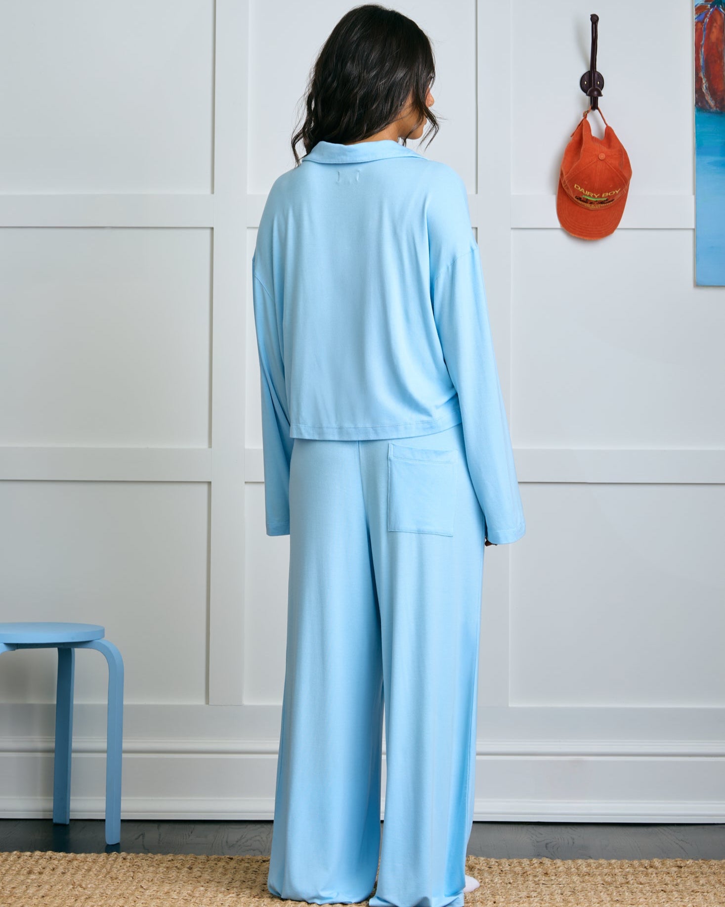 Garden Bed Sleep Set - Pumpkin in Cool Blue