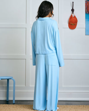 Garden Bed Sleep Set - Pumpkin in Cool Blue