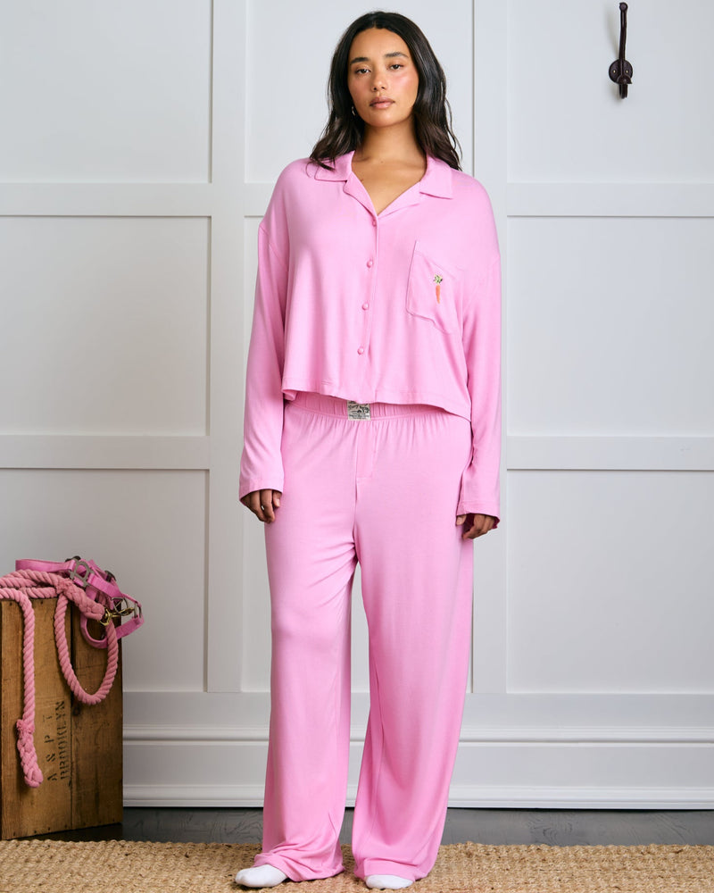 bonjour diary pyjama set ＋bag 6y Garden Bed Sleep Set - Carrot in Taffy - Dairy Boy