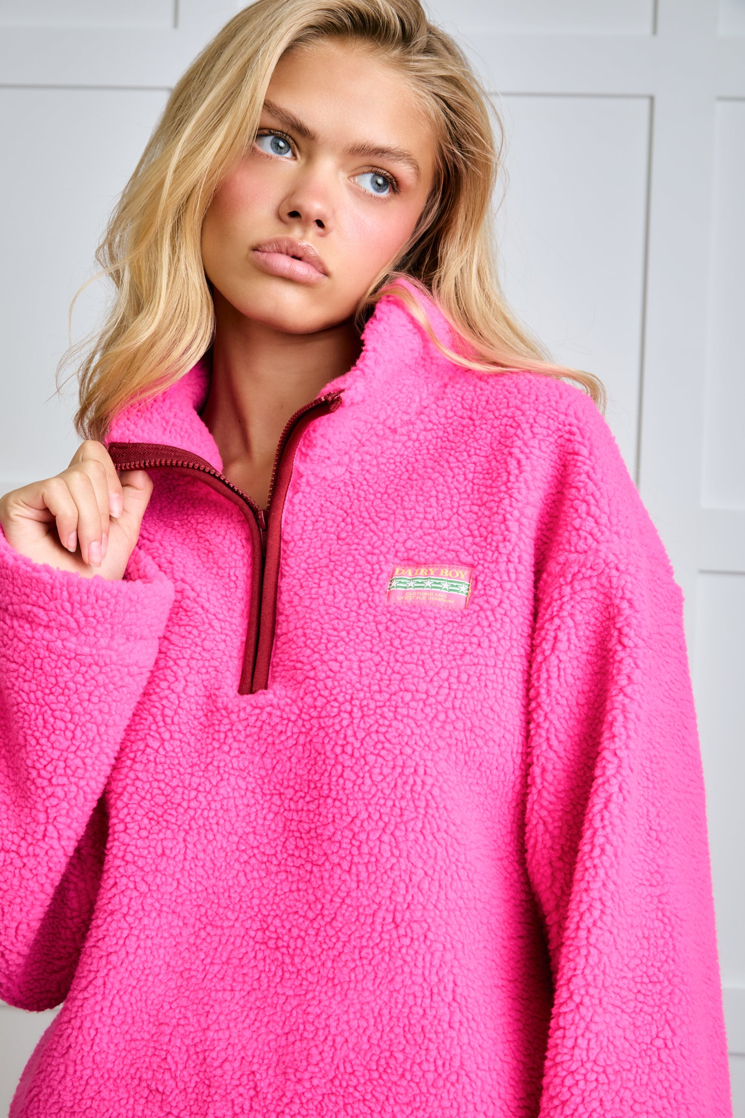 Green Mountain Fleece - Highlighter Pink