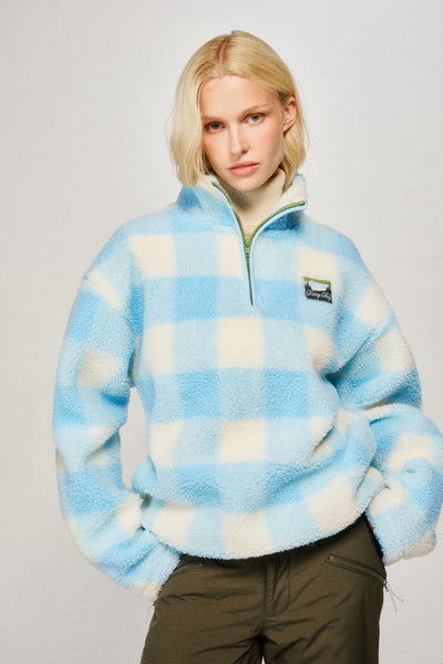 Green Mountain Fleece - Blue Buffalo Check