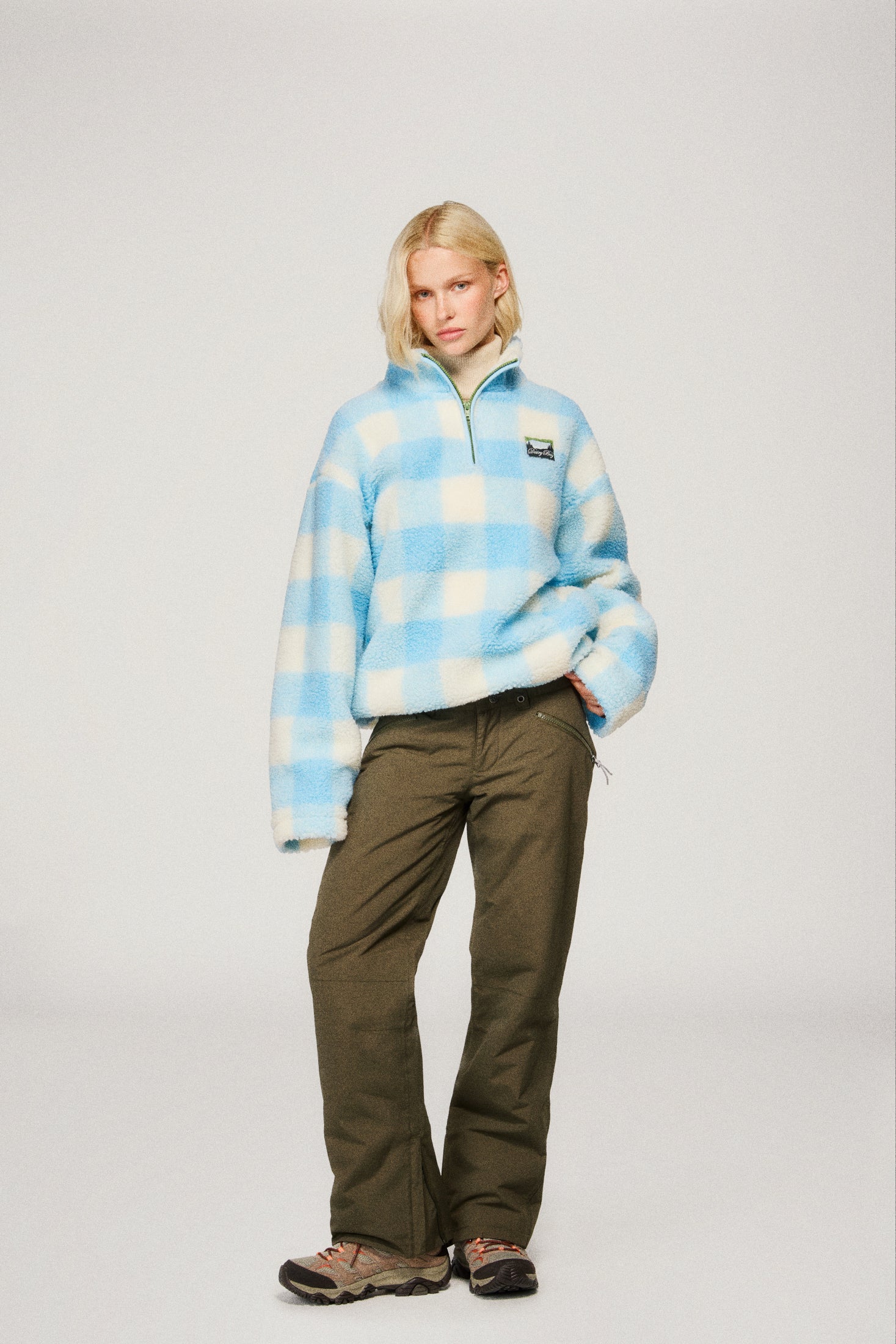 Green Mountain Fleece - Blue Buffalo Check