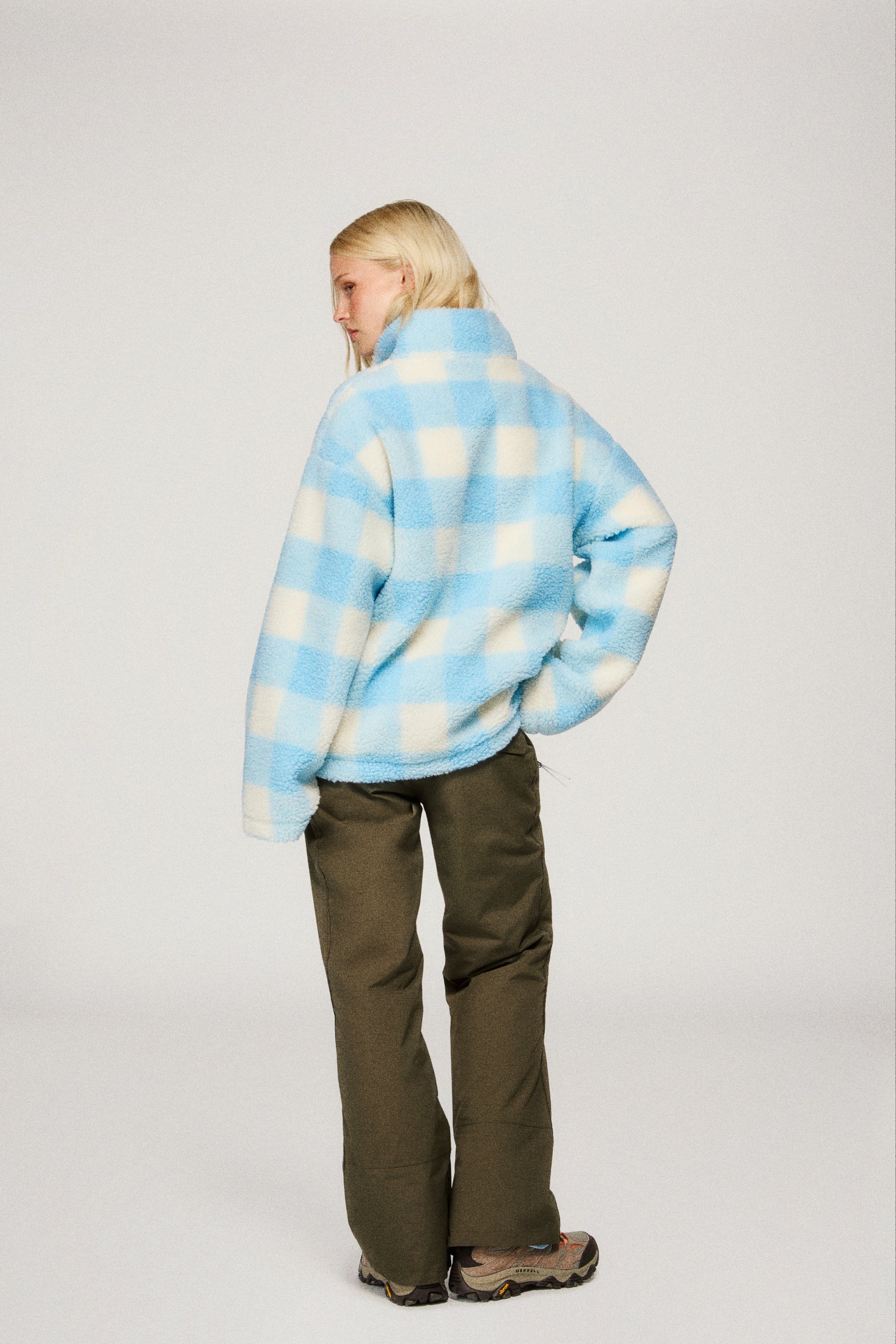 Green Mountain Fleece - Blue Buffalo Check
