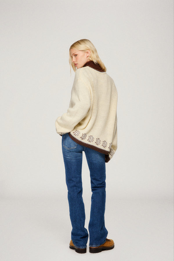 Deer Sweater - Soft Cream