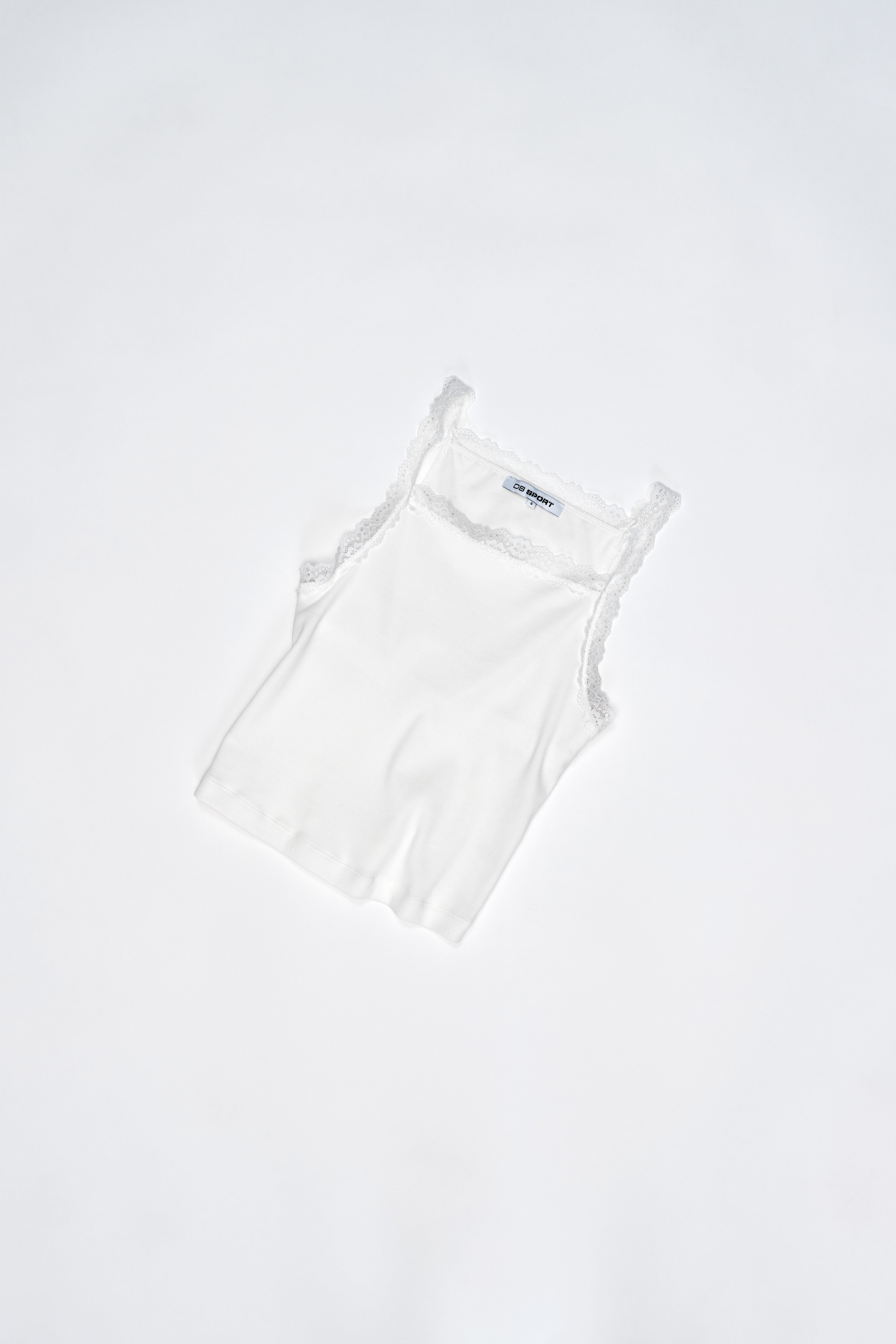 Mia Lace Tank - Soft White - Dairy Boy