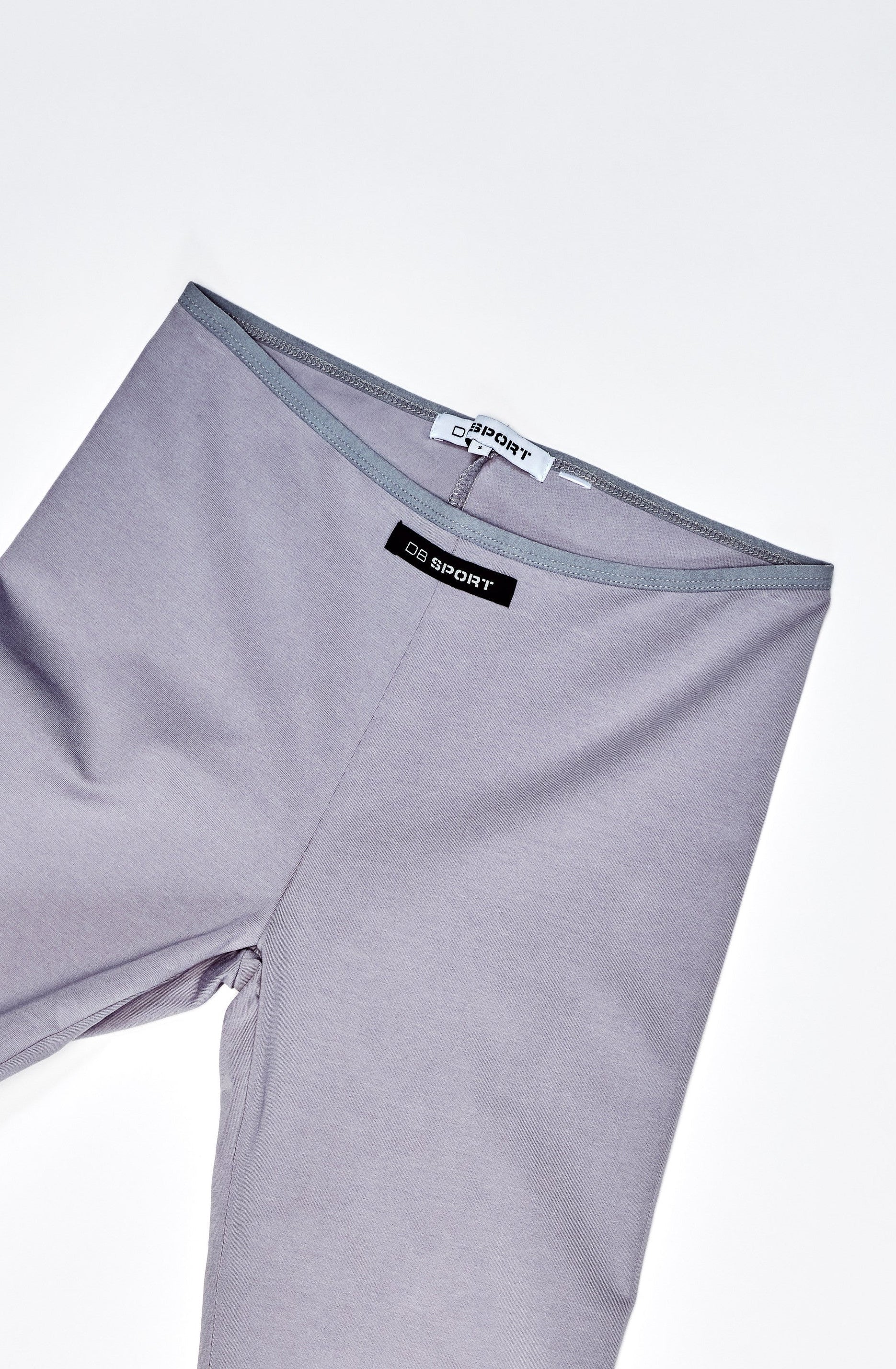 Grey capris on a white background