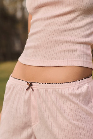 Pointelle Sleep Short - Blush