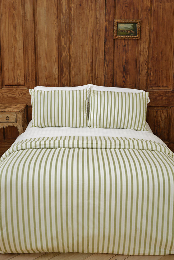 Farm Friends Bedding Kit - Green Pinstripe