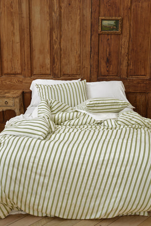 Farm Friends Bedding Kit - Green Pinstripe