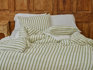 Farm Friends Bedding Kit - Green Pinstripe