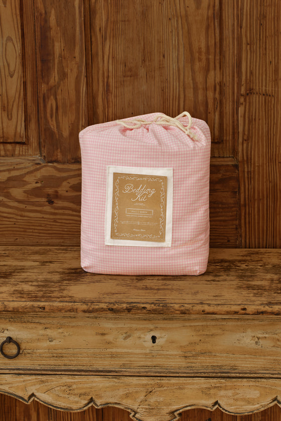 Farm Friends Bedding Kit - Pink Gingham