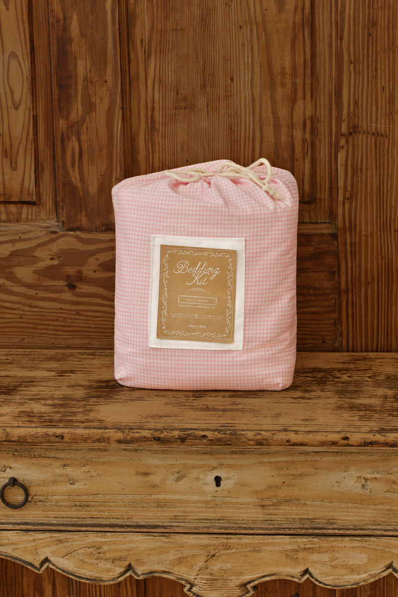 Farm Friends Bedding Kit - Pink Gingham