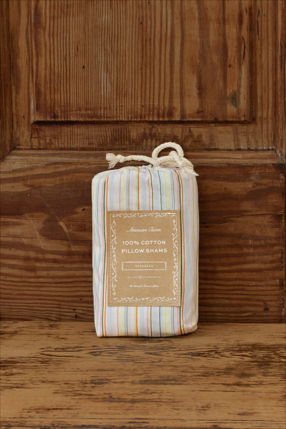 Farm Friends Sham Set - Ribbon Stripe