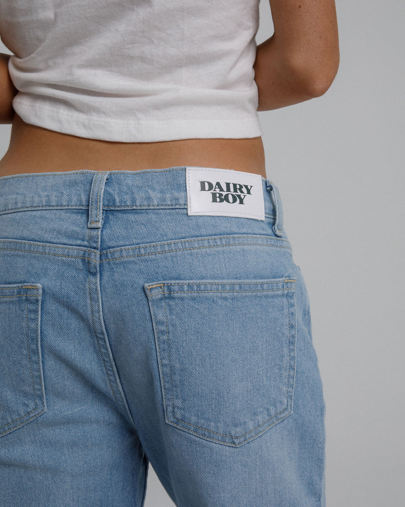 Relaxed Straight Leg Denim - Light Wash