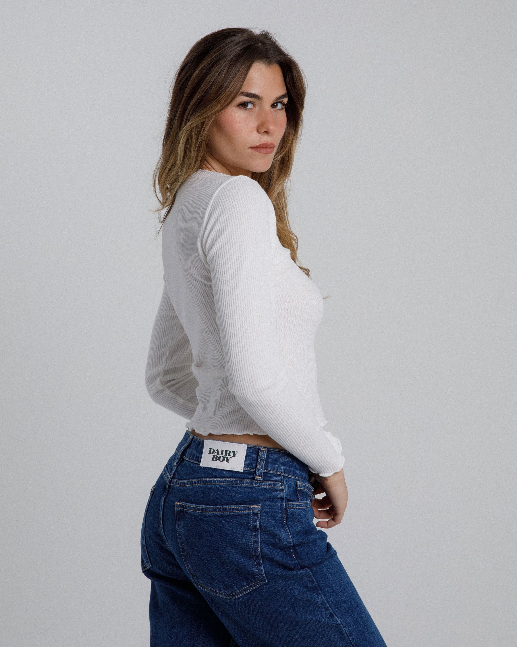 Relaxed Straight Leg Denim - Dark Wash