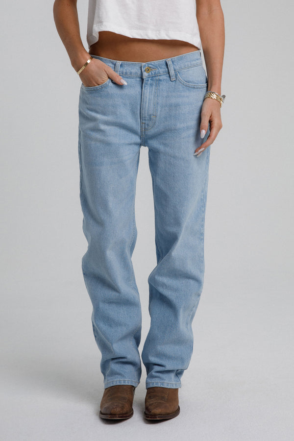 Relaxed Straight Leg Denim - Light Wash