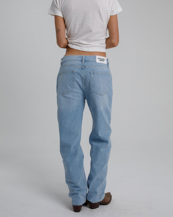 Relaxed Straight Leg Denim - Light Wash