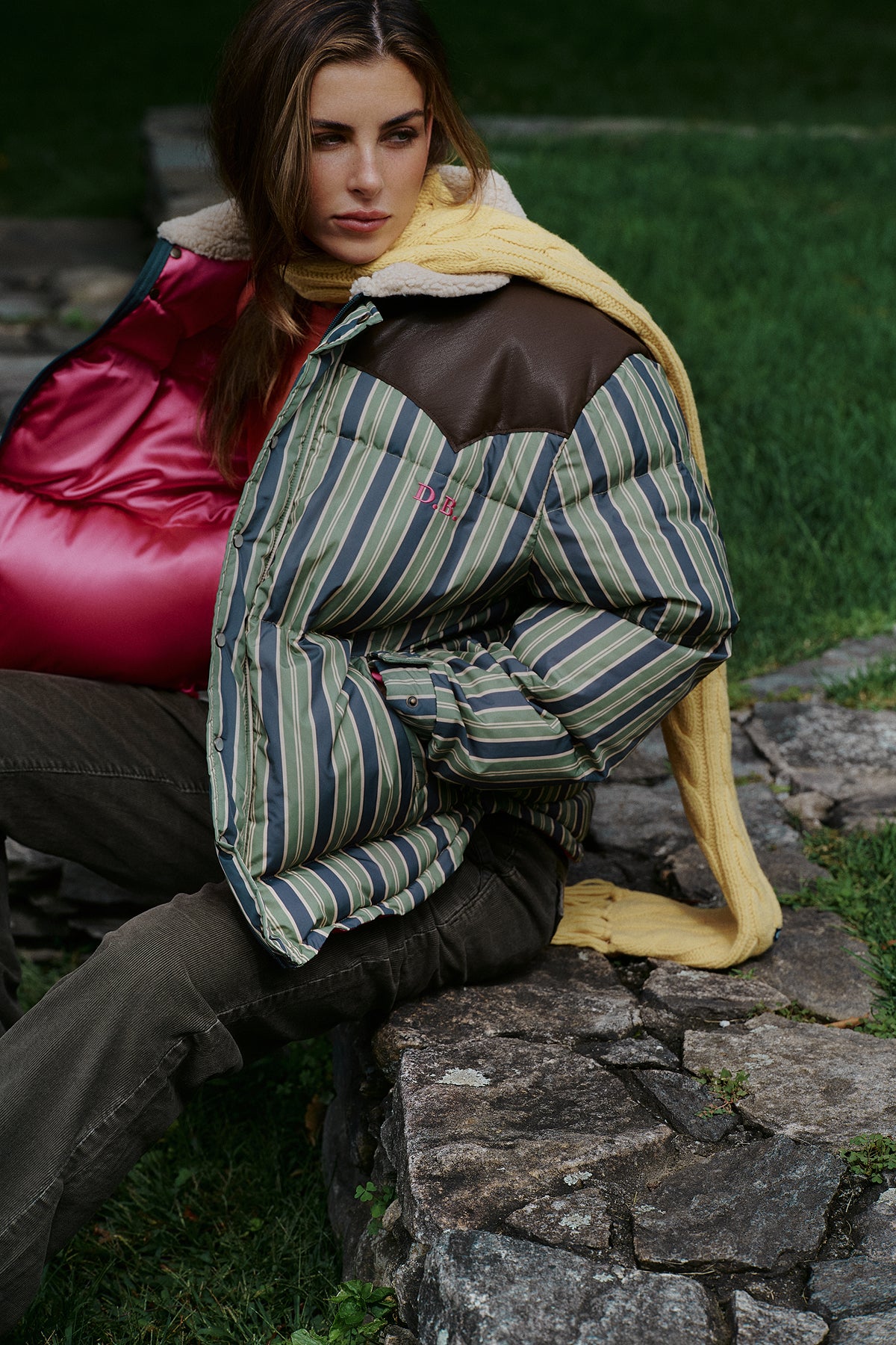 Mountain Puffer - Cottage Stripe | Dairy Boy