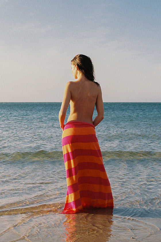 Shell & Sail Towel - Sunfish Stripe