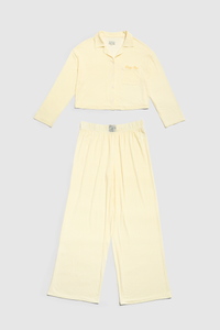 Butter Sleep Set - Lemon Pinstripe